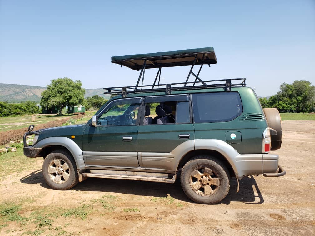 car rental with a popup roof in Uganda